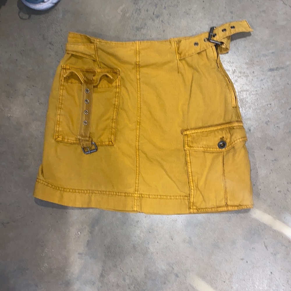Free people mustard skirt